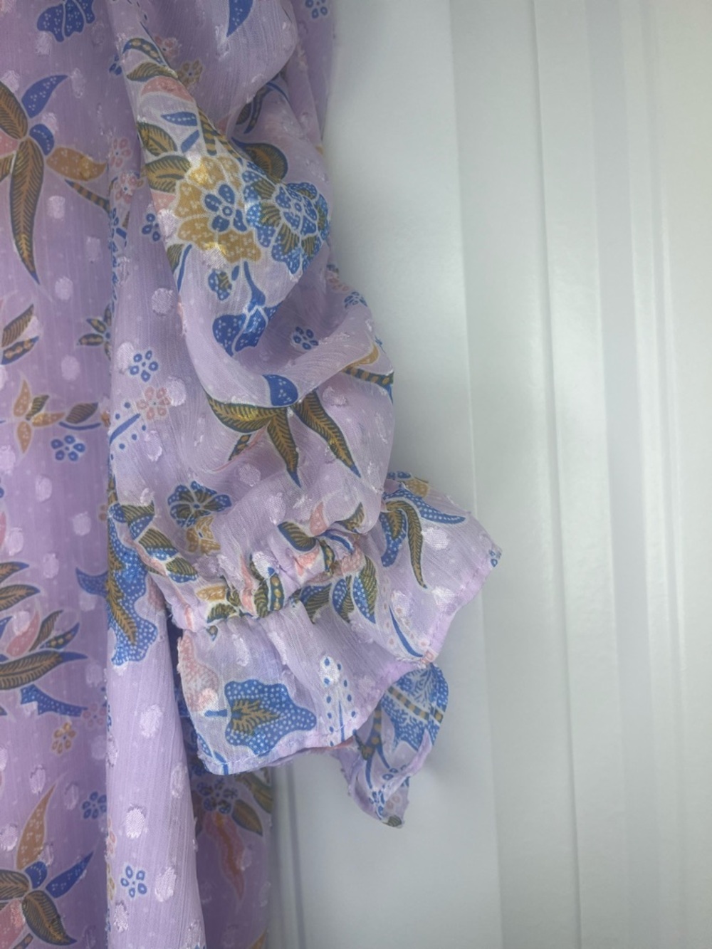 Rachel Zoe Lavender Floral Blouse XL - Picture 2 of 12